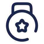 Medal Star Circle SVG Icon